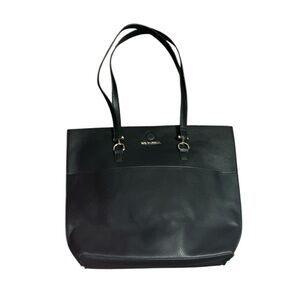 Big Buddha Black Tote with Silver Hardware